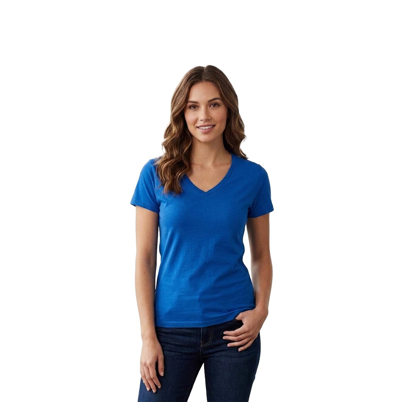 Gildan Women’s Heavy Cotton V-Neck T-Shirt – Blank Craft Tee for Cricut, Painting & Custom DIY Projects